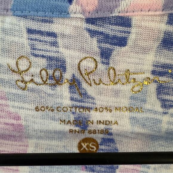 Lilly Pulitzer Tideline Dress Mini smocked waist a-line cotton blend Racerback - Picture 8 of 11